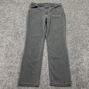 J. Jill Jeans Womens 12 Gray High Rise Straight Leg Medium Wash Preppy Casual